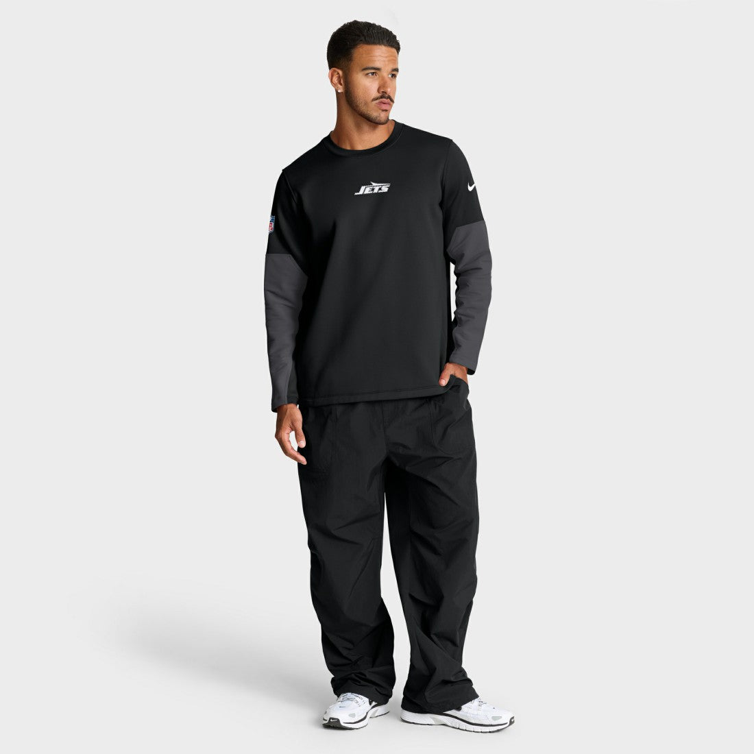 New York Jets Nike Sideline Coach Therma-FIT Long Sleeve T-Shirt