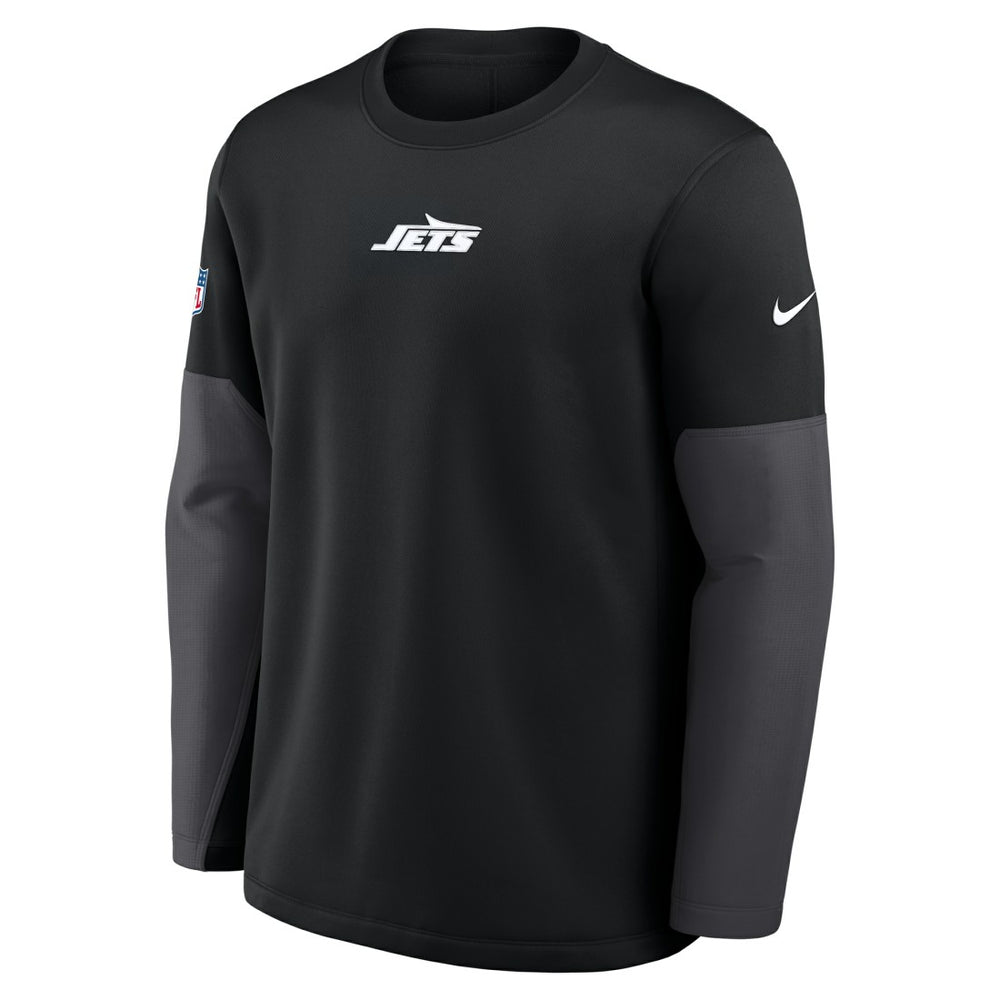 New York Jets Nike Sideline Coach Therma-FIT Long Sleeve T-Shirt