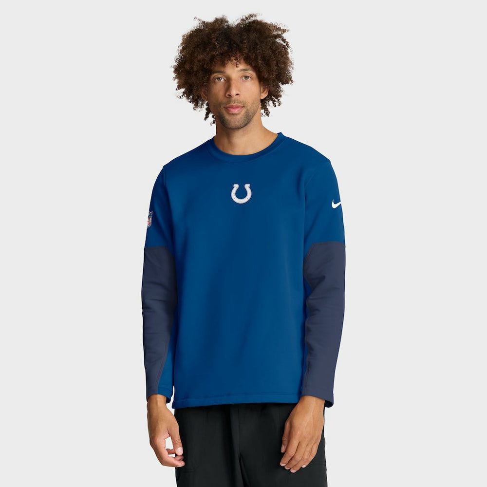 Indianapolis Colts Nike Sideline Coach Therma-FIT Long Sleeve T-Shirt