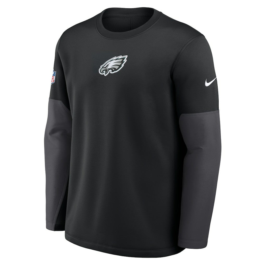 Philadelphia Eagles Nike Sideline Coach Therma-FIT Long Sleeve T-Shirt