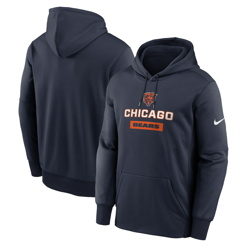 Chicago Bears Nike Toss Sweep Performance Pullover Hoodie
