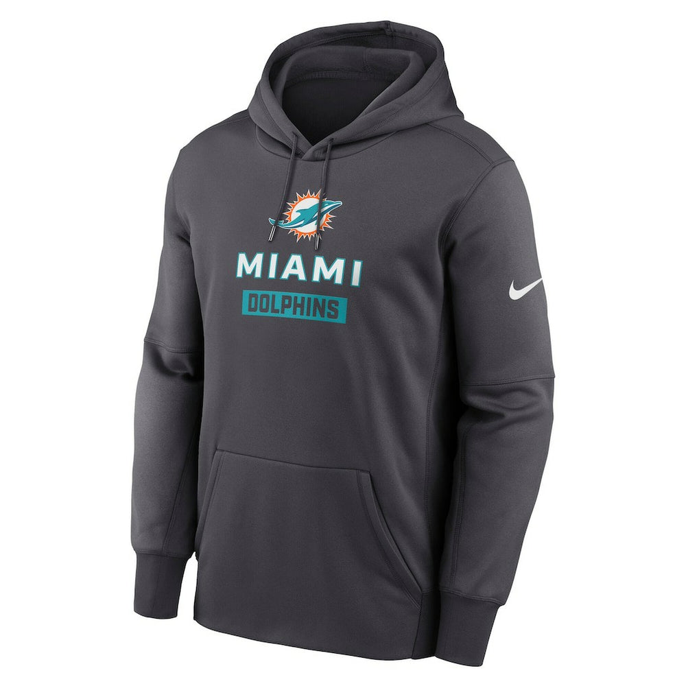 Miami Dolphins Nike Toss Sweep Performance Pullover Hoodie
