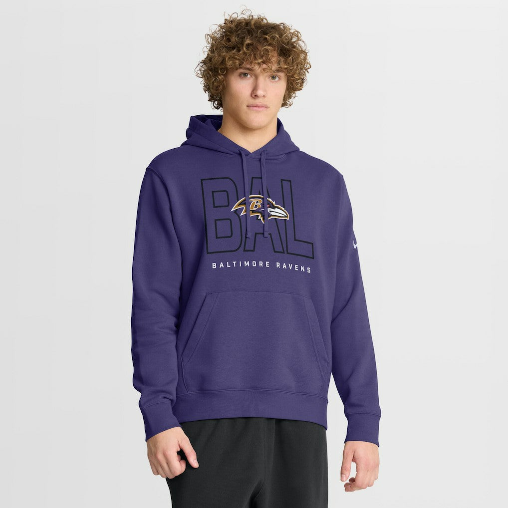 Baltimore Ravens Nike Busted Play Club Fleece Pullover Hoodie