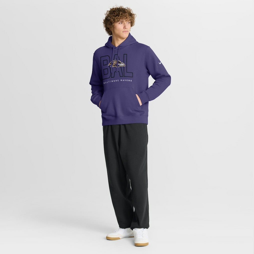 Baltimore Ravens Nike Busted Play Club Fleece Pullover Hoodie