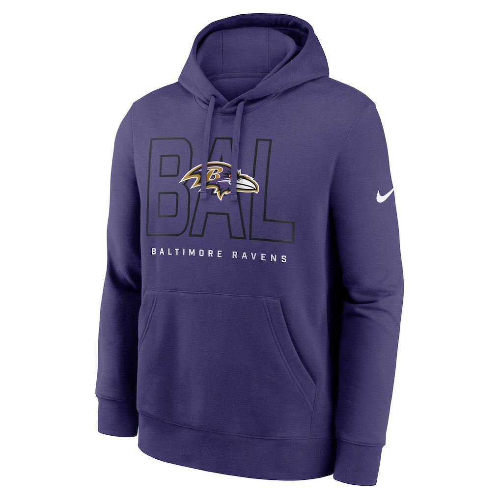 Baltimore Ravens Nike Busted Play Club Fleece Pullover Hoodie