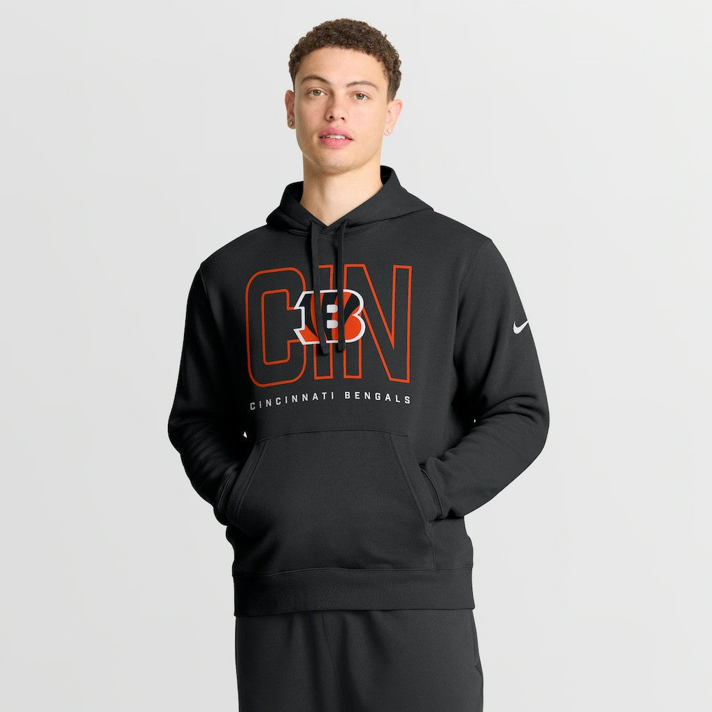 Cincinnati Bengals Nike Busted Play Club Fleece Pullover Hoodie