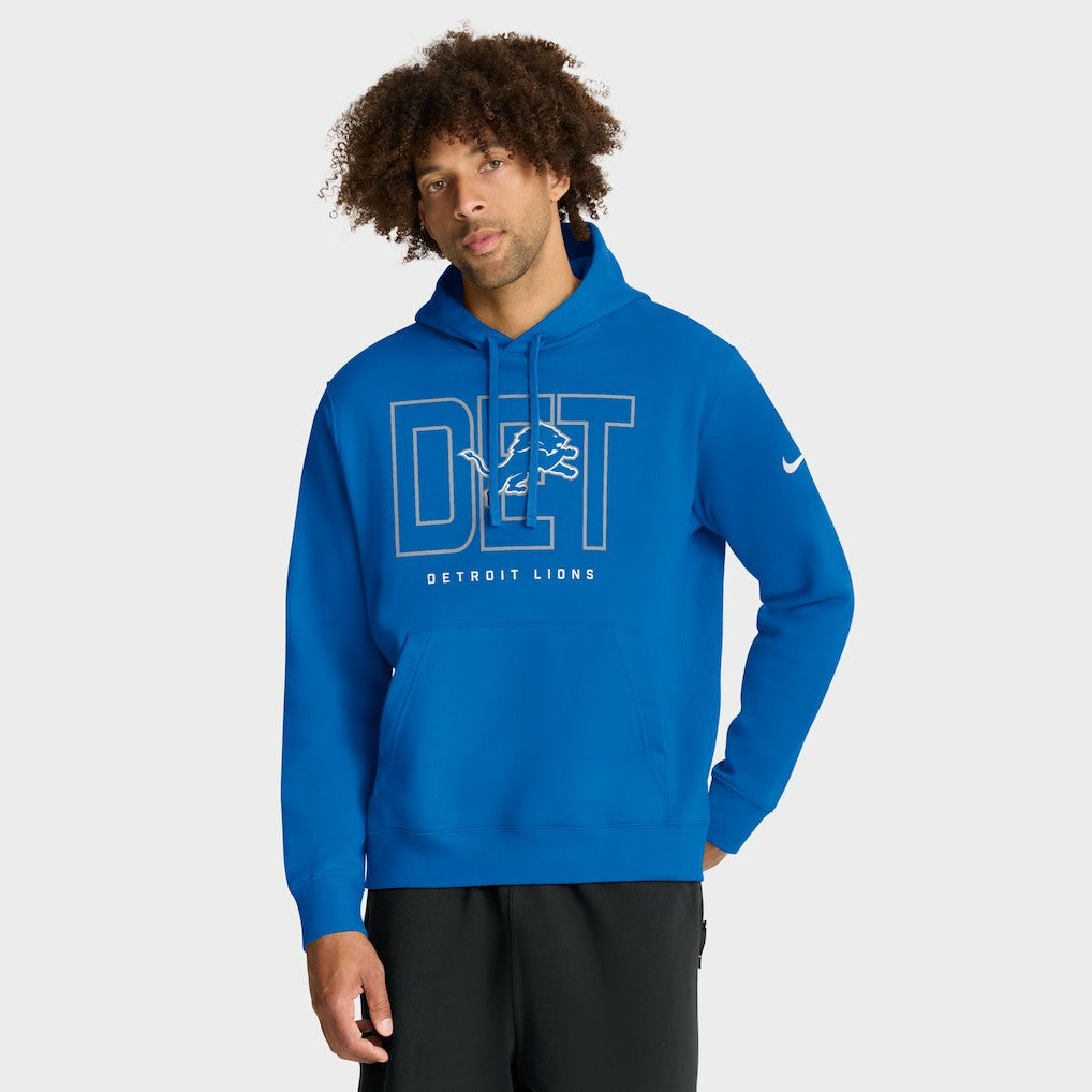 Detroit Lions Nike Busted Play Club Fleece Pullover Hoodie