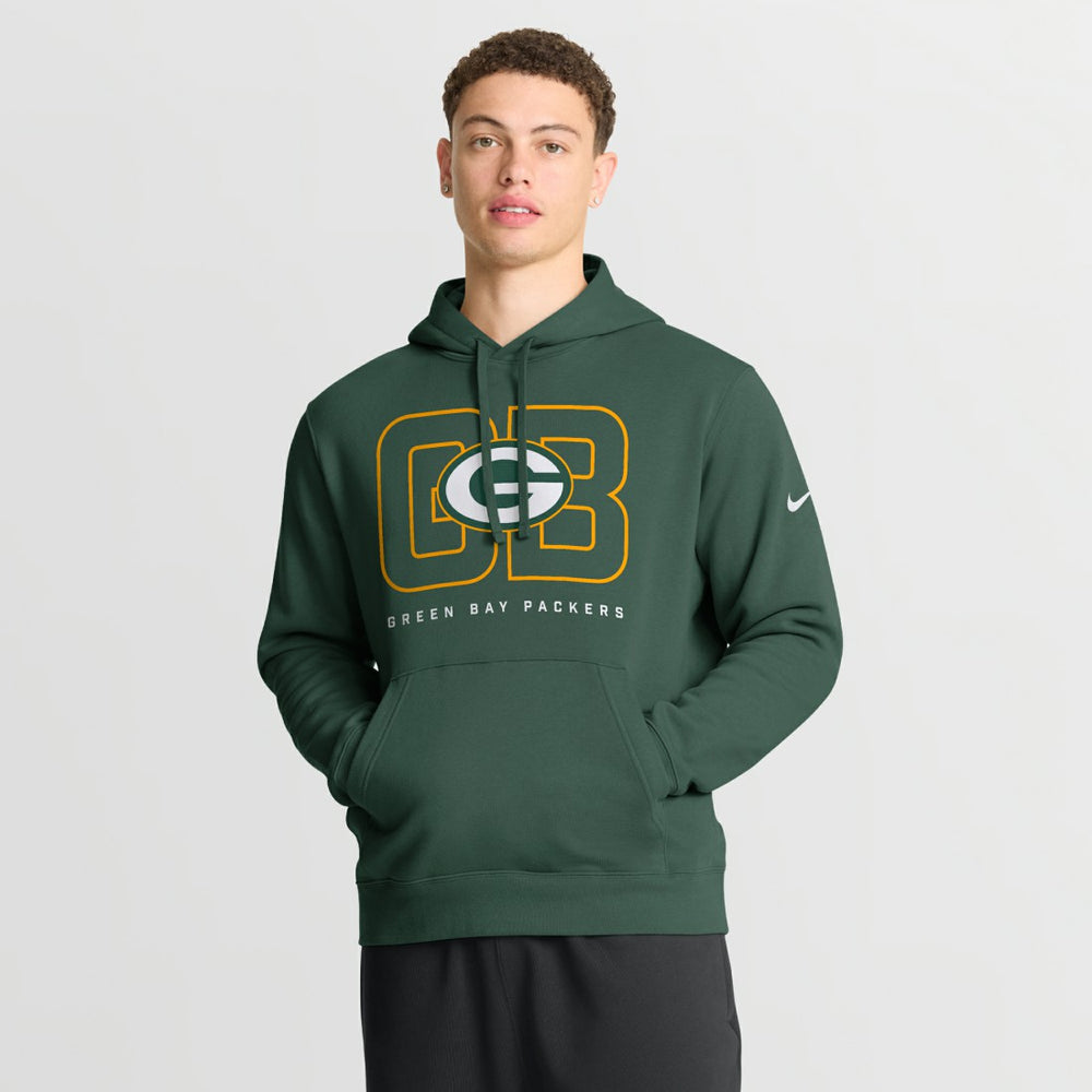Green Bay Packers Nike Busted Play Club Fleece Pullover Hoodie