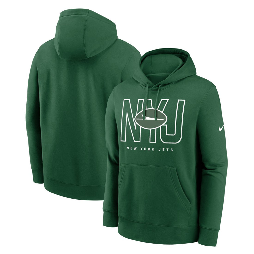 New York Jets Nike Busted Play Club Fleece Pullover Hoodie
