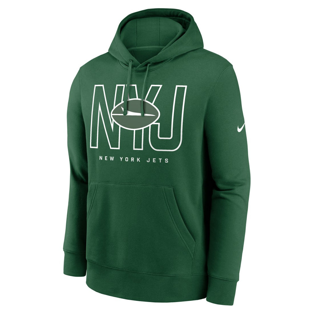 New York Jets Nike Busted Play Club Fleece Pullover Hoodie