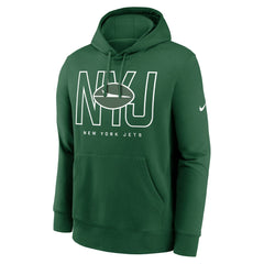 New York Jets Nike Busted Play Club Fleece Pullover Hoodie