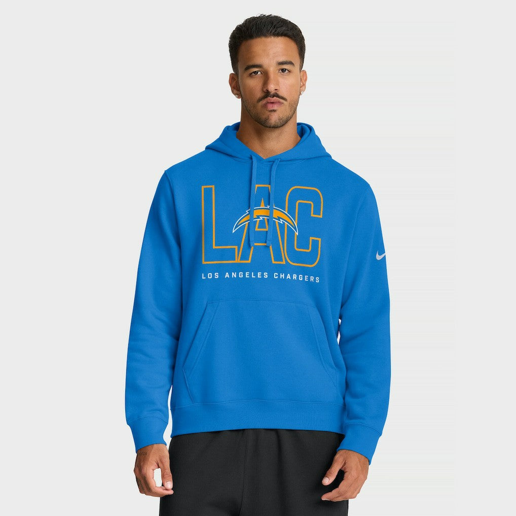 Los Angeles Chargers Nike Busted Play Club Fleece Pullover Hoodie