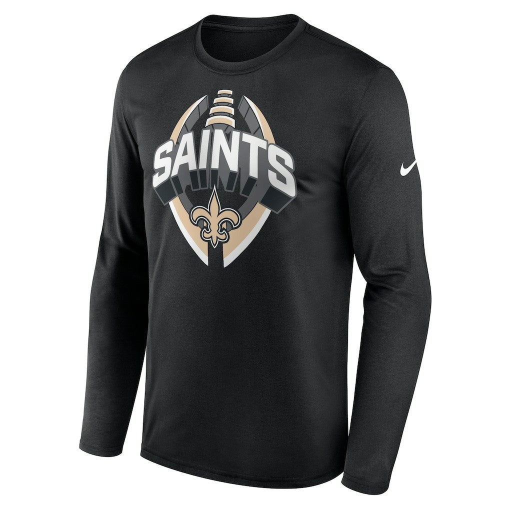 New Orleans Saints Nike Primetime Legend Icon Performance Long Sleeve T-Shirt