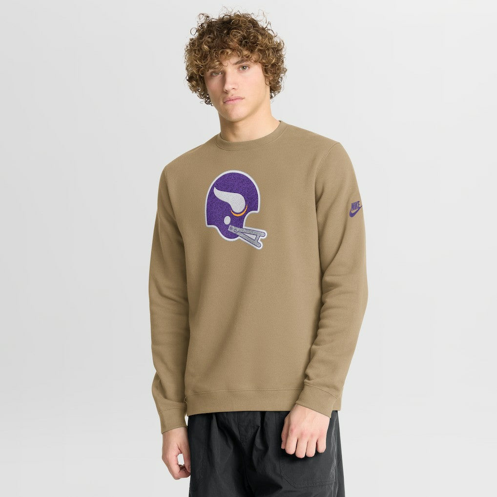 Minnesota Vikings Nike Swing Pass Rewind Club Pullover Sweatshirt
