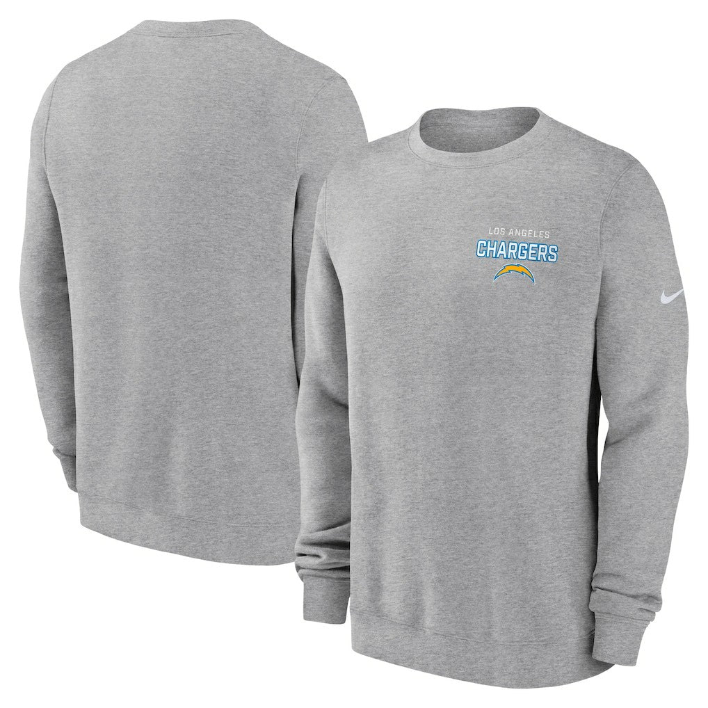 Los Angeles Chargers Nike Primetime Club Fleece Pullover Sweatshirt