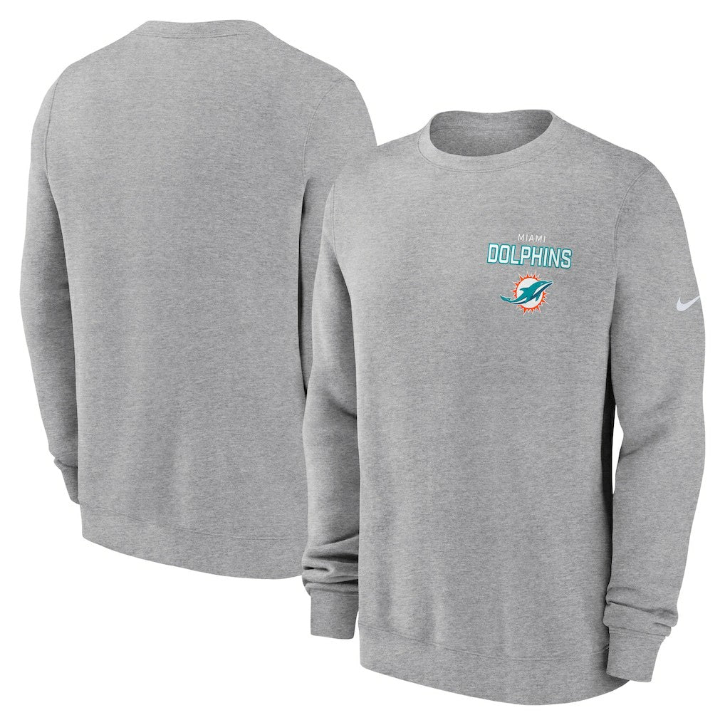 Miami Dolphins Nike Primetime Club Fleece Pullover Sweatshirt