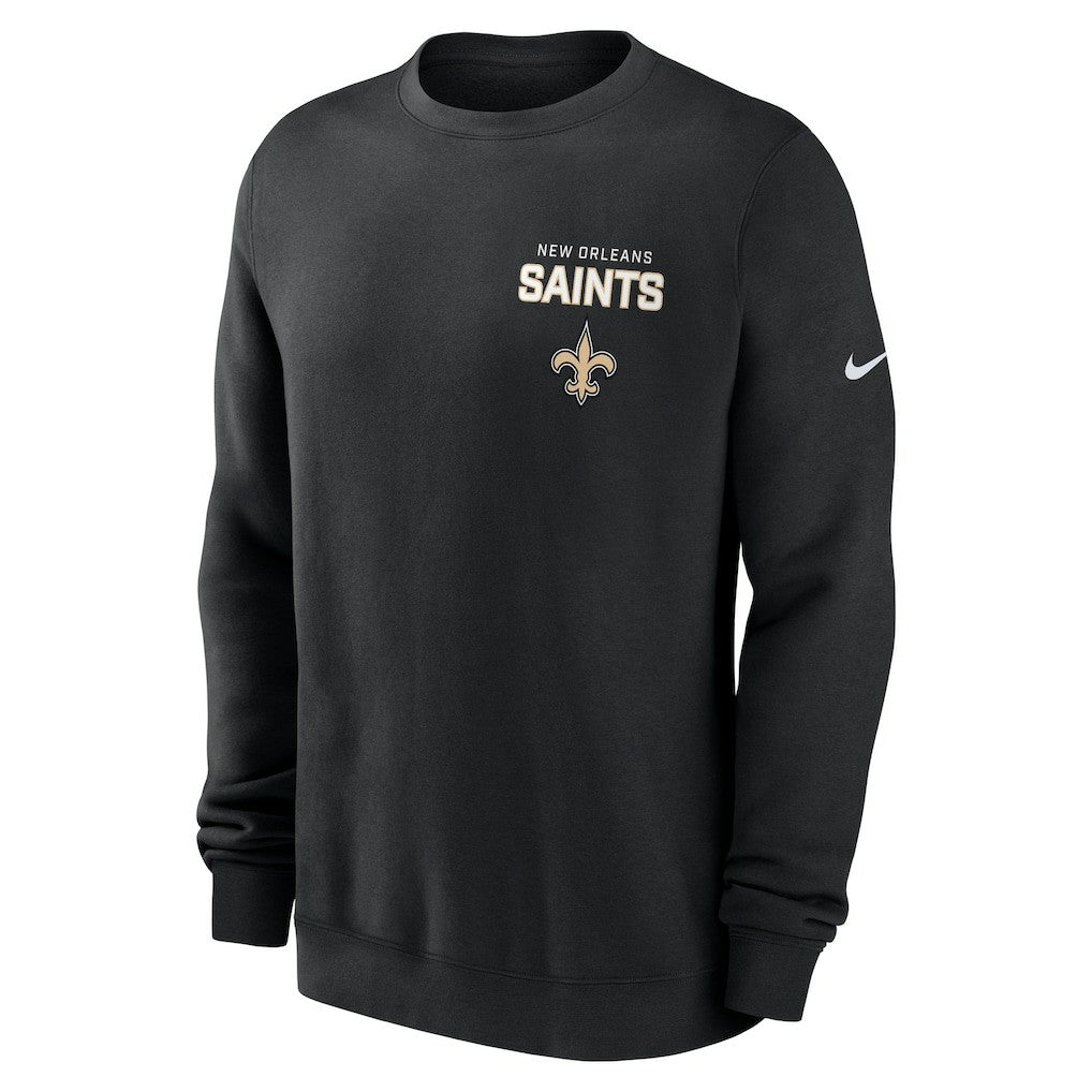 New Orleans Saints Nike Primetime Club Fleece Pullover Sweatshirt