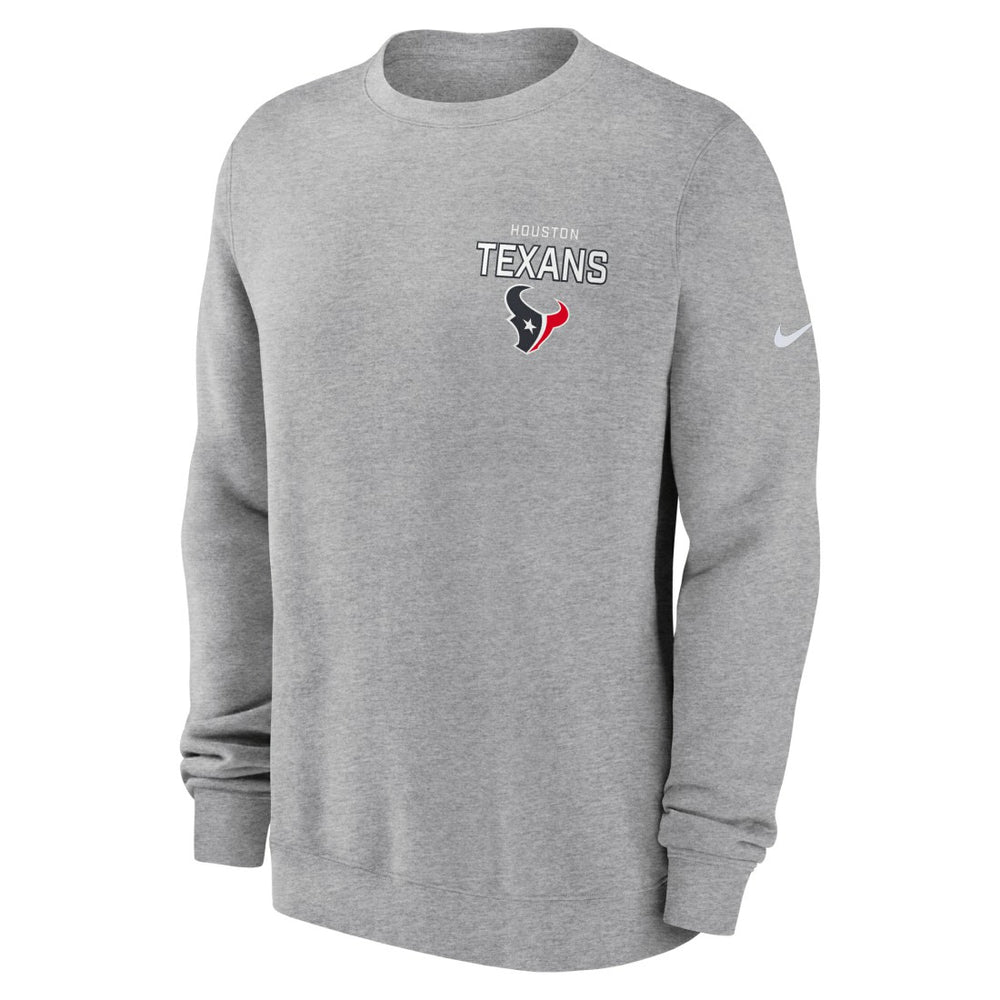 Houston Texans Nike Primetime Club Fleece Pullover Sweatshirt