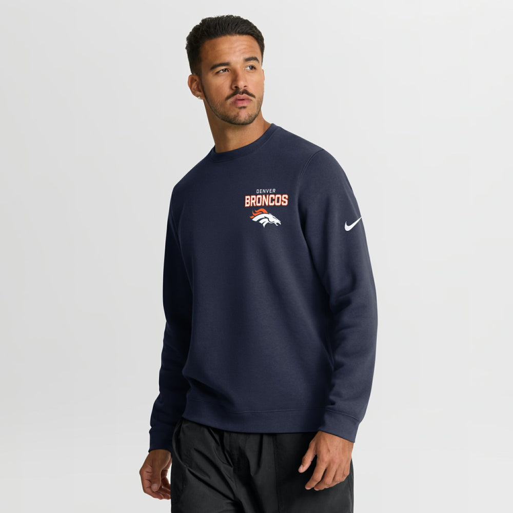 Denver Broncos Nike Primetime Club Fleece Pullover Sweatshirt
