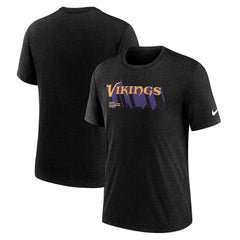 Minnesota Vikings Nike Long Pass Tri-Blend T-Shirt