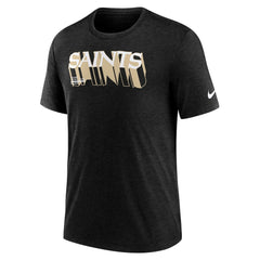 New Orleans Saints Nike Long Pass Tri-Blend T-Shirt