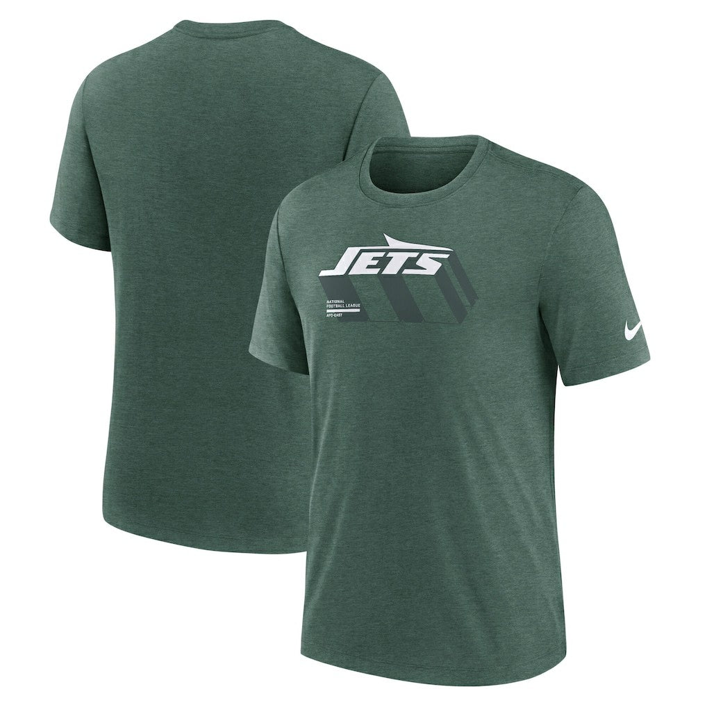 New York Jets Nike Long Pass Tri-Blend T-Shirt