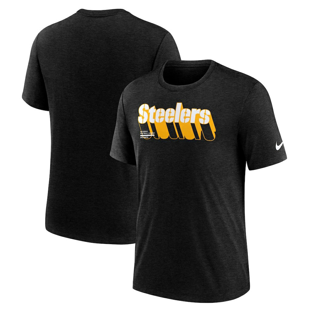 Pittsburgh Steelers Nike Long Pass Tri-Blend T-Shirt