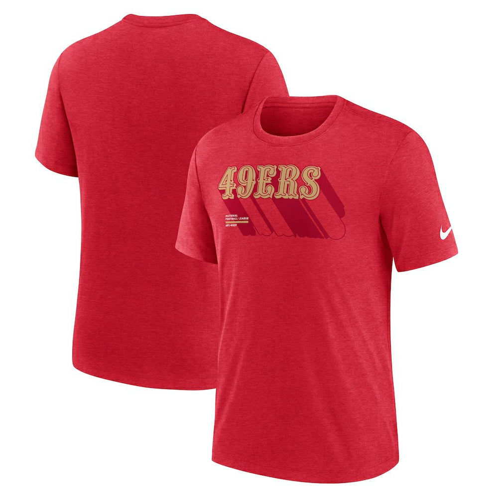 San Francisco 49ers Nike Long Pass Tri-Blend T-Shirt