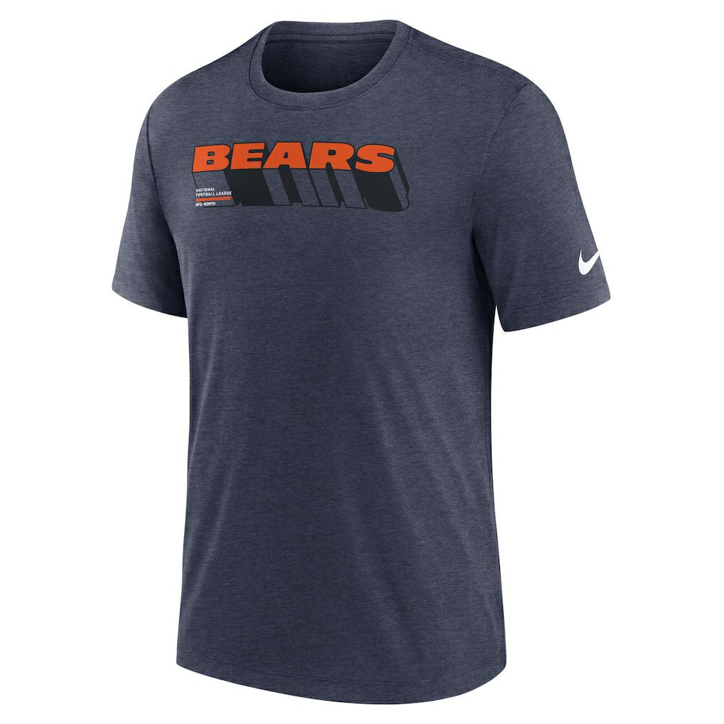 Chicago Bears Nike Long Pass Tri-Blend T-Shirt
