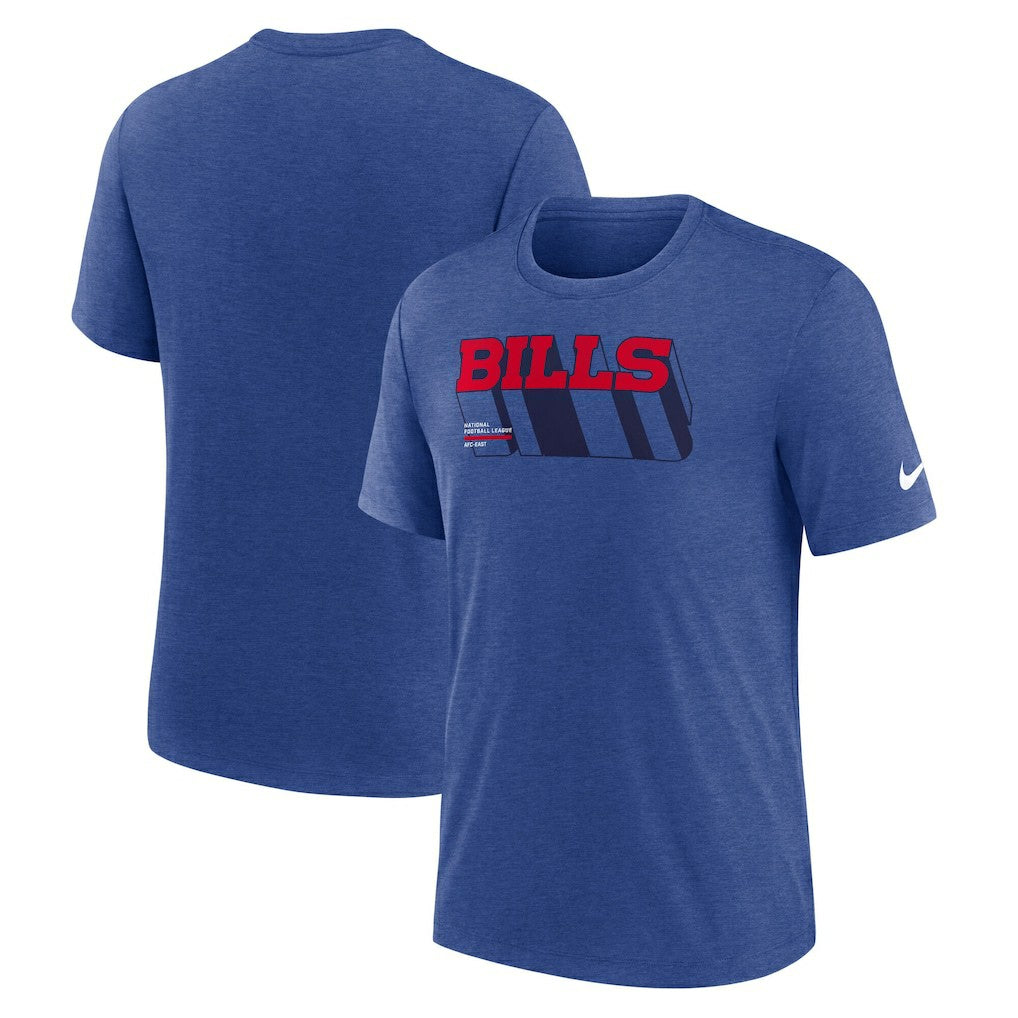 Buffalo Bills Nike Long Pass Tri-Blend T-Shirt