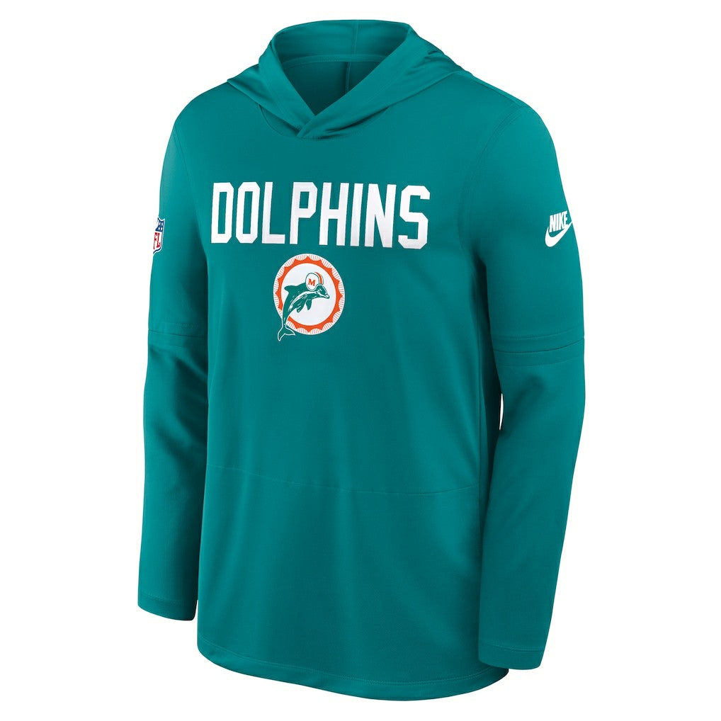 Miami Dolphins Nike Big & Tall Alt Pack Dri-FIT Long Sleeve Hoodie T-Shirt