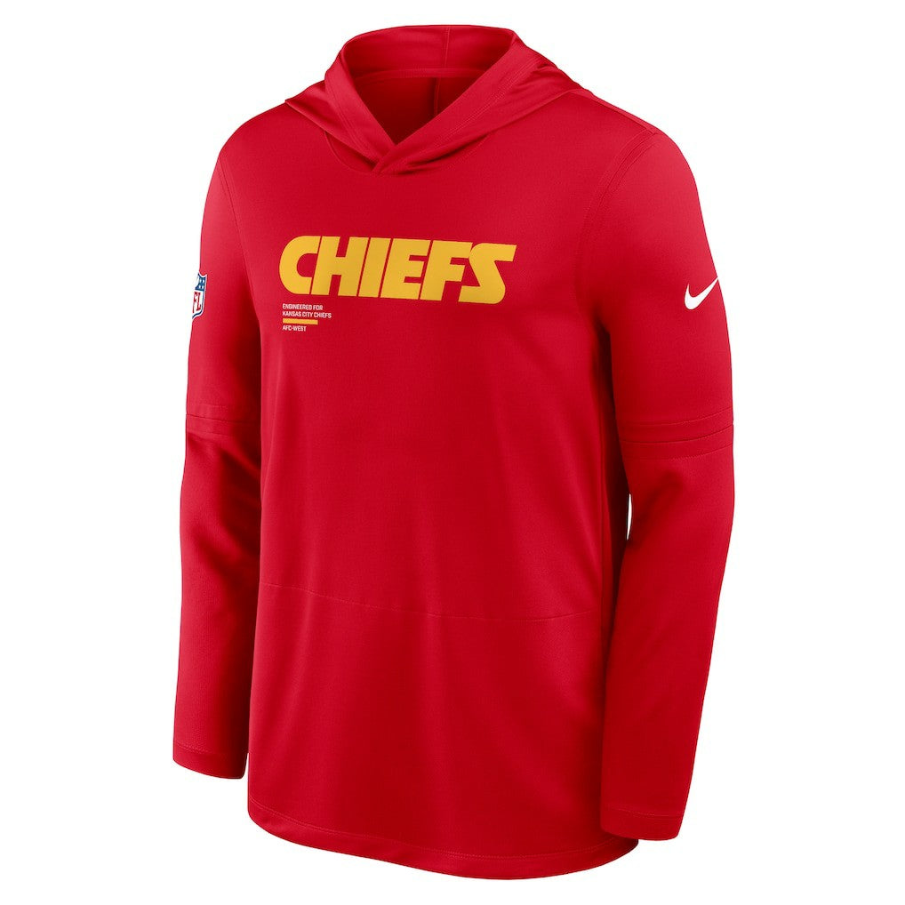Kansas City Chiefs Nike Big & Tall Sideline Dri-FIT Long Sleeve Hoodie T-Shirt