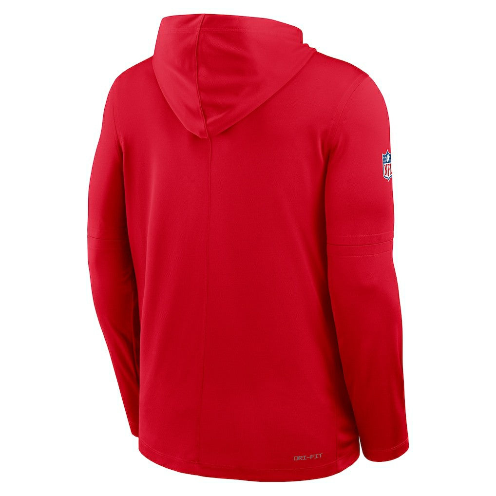 Kansas City Chiefs Nike Big & Tall Sideline Dri-FIT Long Sleeve Hoodie T-Shirt