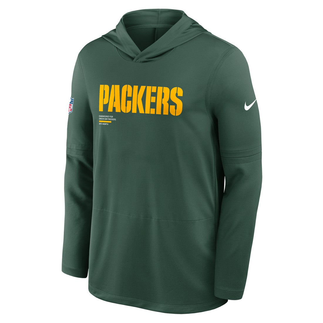 Green Bay Packers Nike Big & Tall Sideline Dri-FIT Long Sleeve Hoodie T-Shirt