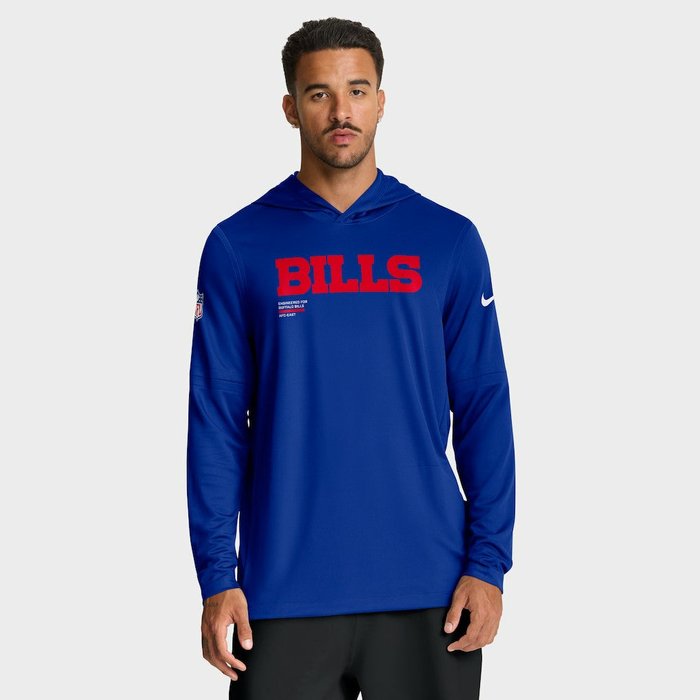 Buffalo Bills Nike Big & Tall Sideline Dri-FIT Long Sleeve Hoodie T-Shirt