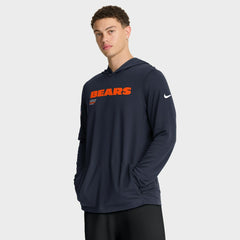 Chicago Bears Nike Big & Tall Sideline Dri-FIT Long Sleeve Hoodie T-Shirt