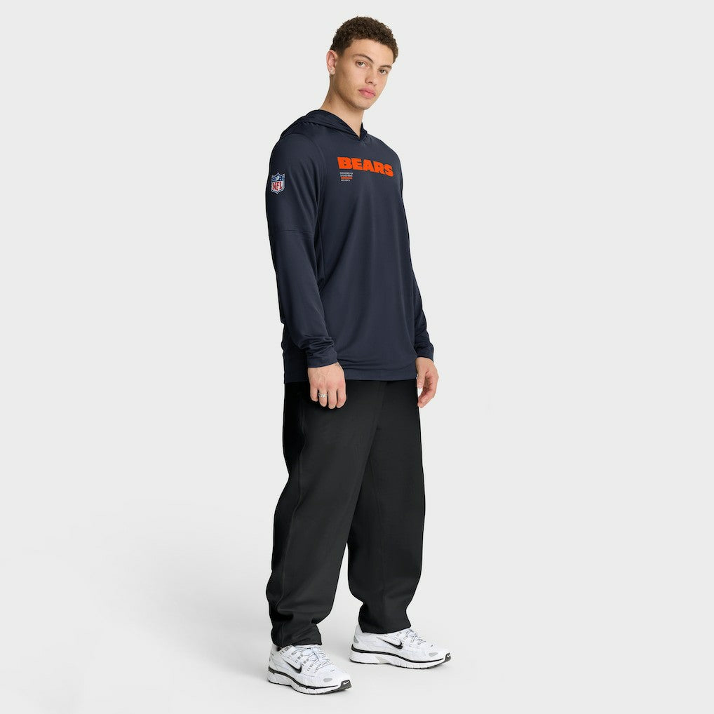 Chicago Bears Nike Big & Tall Sideline Dri-FIT Long Sleeve Hoodie T-Shirt