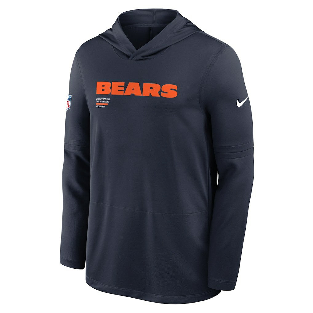 Chicago Bears Nike Big & Tall Sideline Dri-FIT Long Sleeve Hoodie T-Shirt