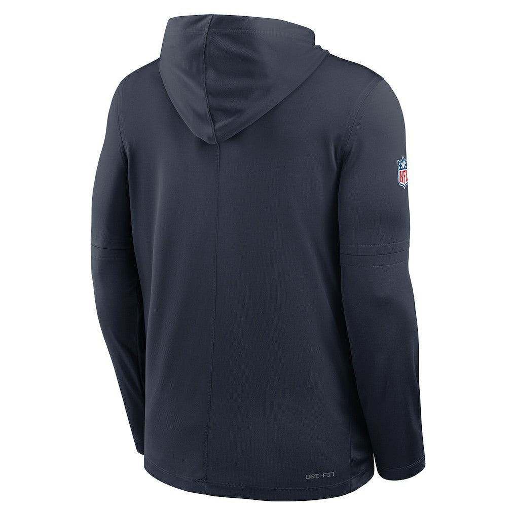 Chicago Bears Nike Big & Tall Sideline Dri-FIT Long Sleeve Hoodie T-Shirt