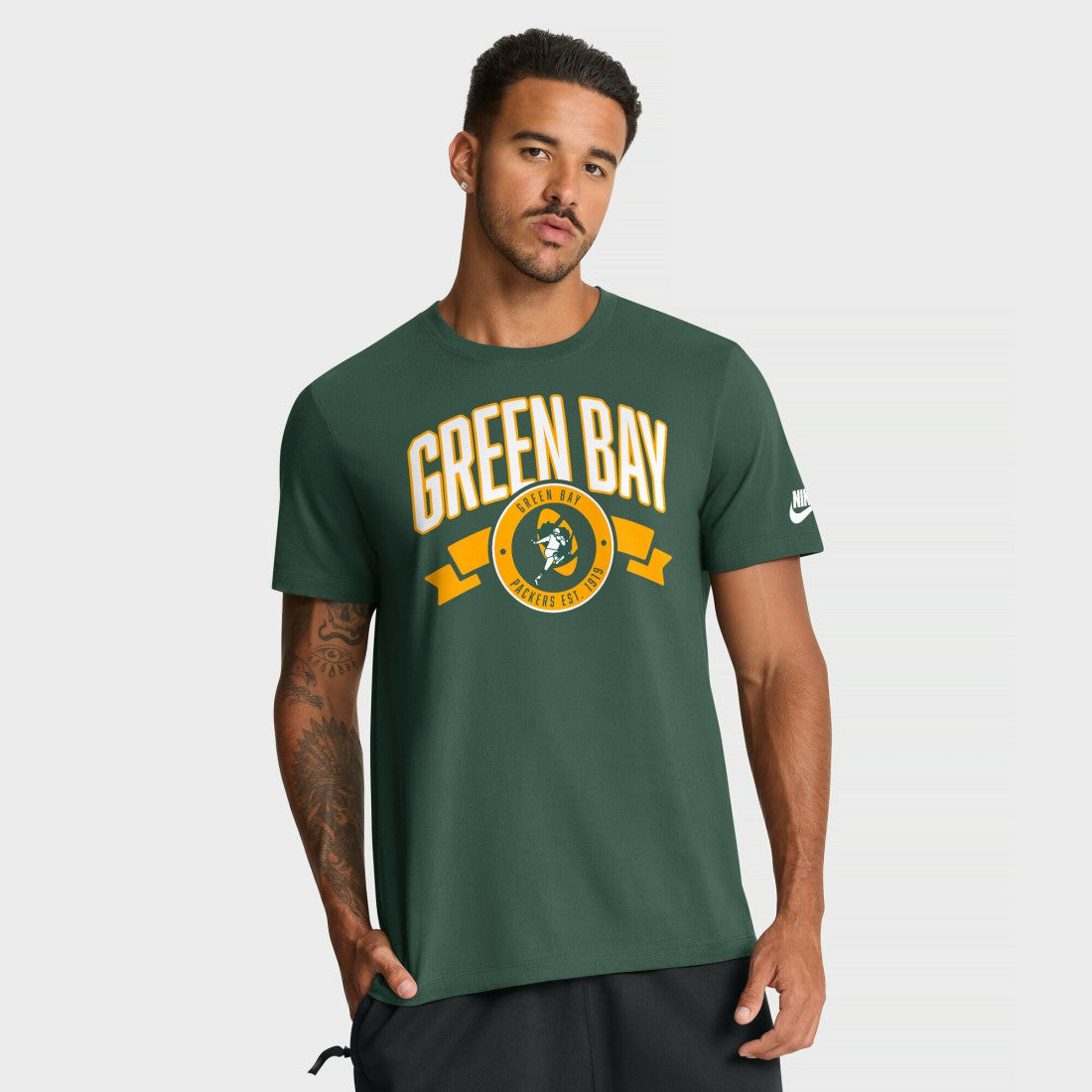 Green Bay Packers Nike Rewind Front and Back Hit Essential T-Shirt