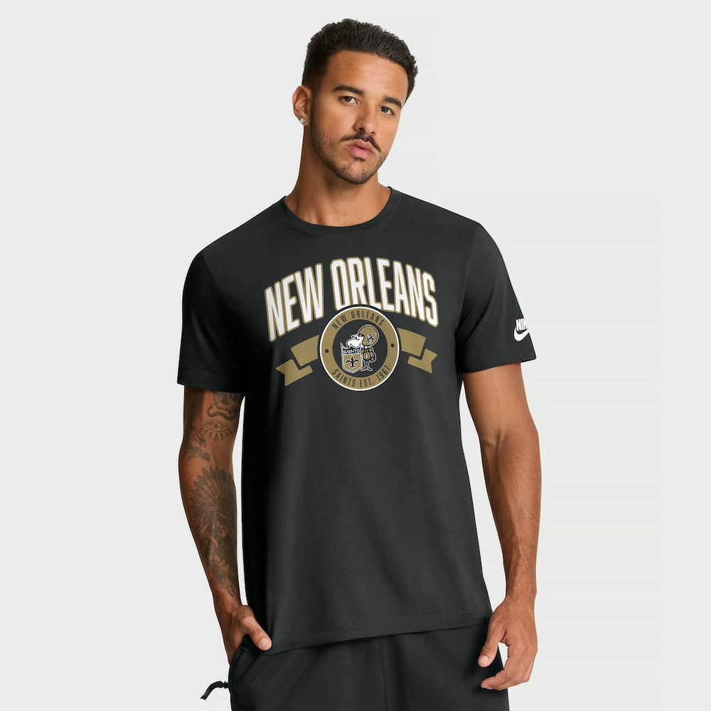 New Orleans Saints Nike Rewind Front and Back Hit Essential T-Shirt