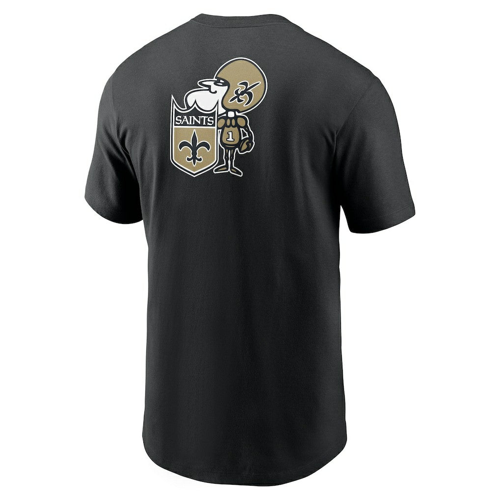 New Orleans Saints Nike Rewind Front and Back Hit Essential T-Shirt