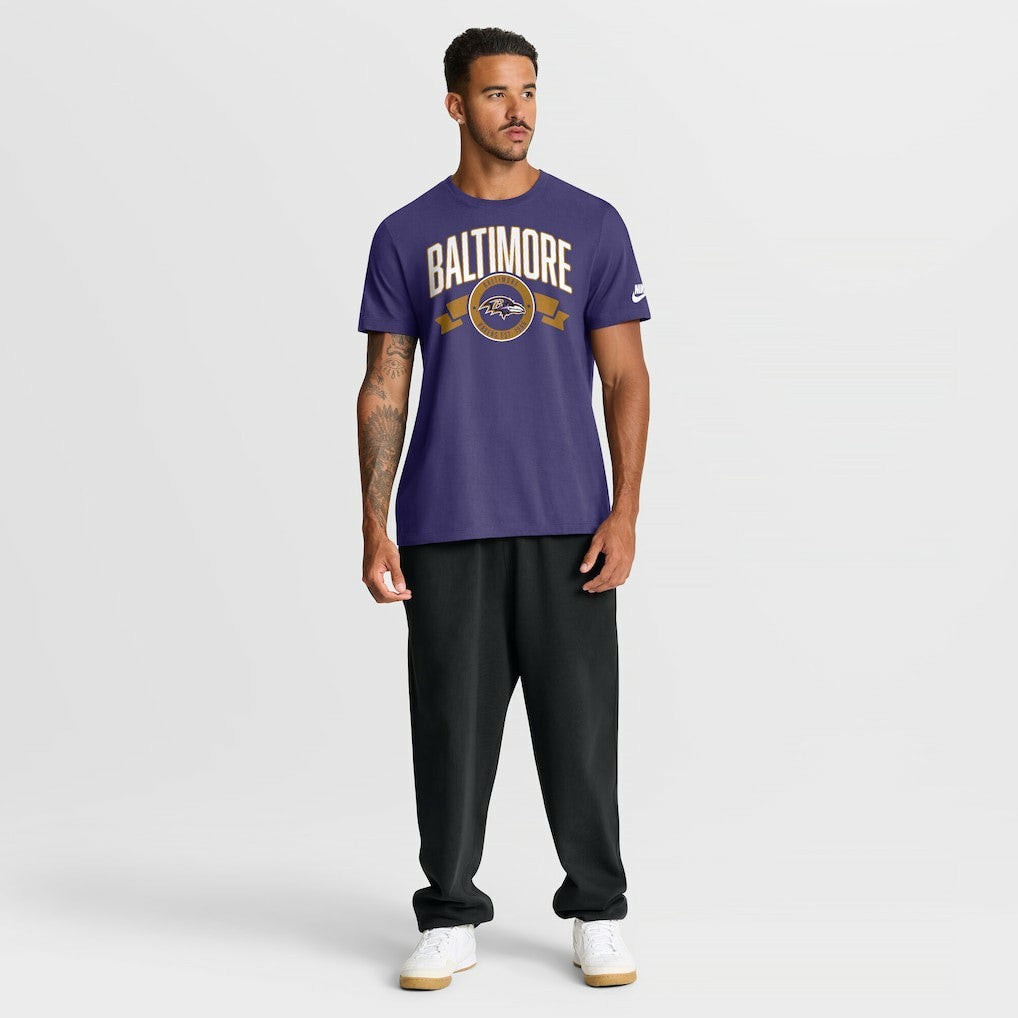 Baltimore Ravens Nike Rewind Front and Back Hit Essential T-Shirt