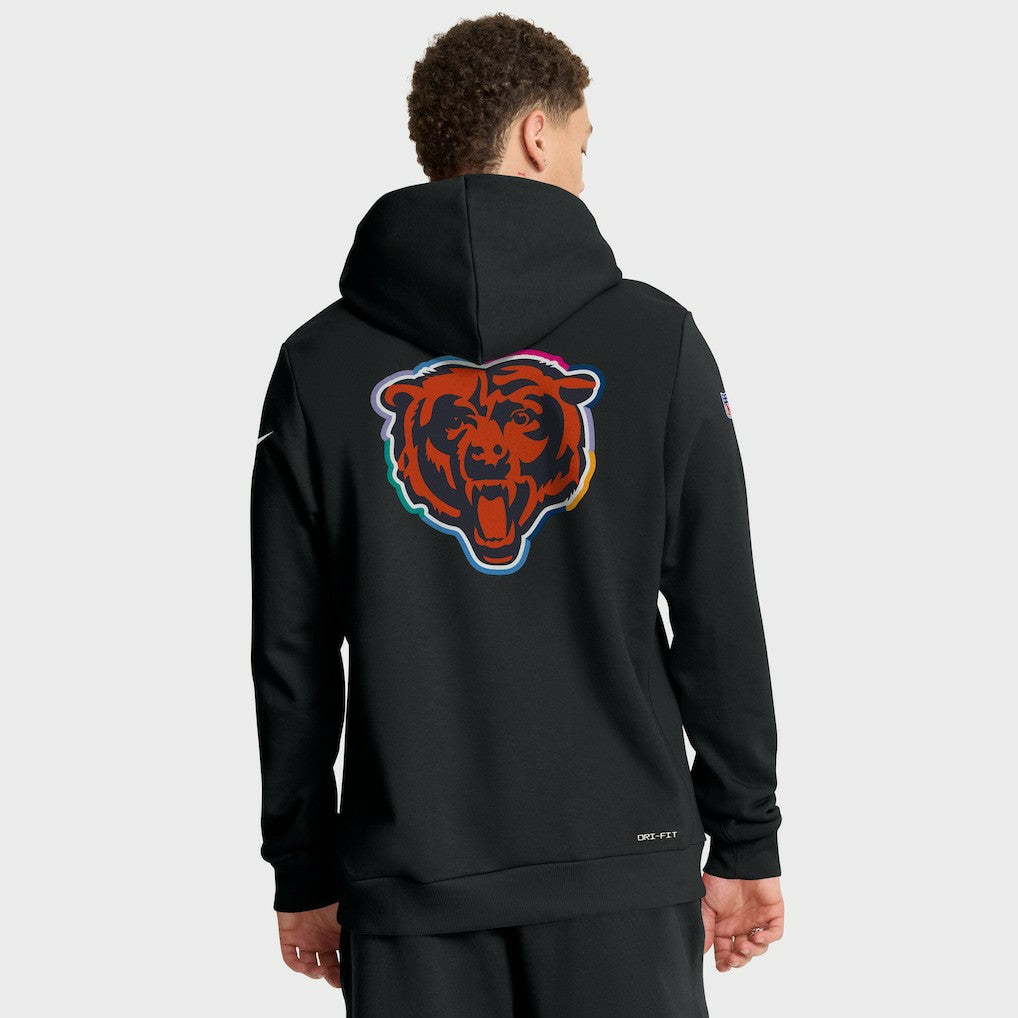 Chicago Bears Nike Tall 2025 NFL Crucial Catch Sideline Standard Issue Dri-FIT Hoodie