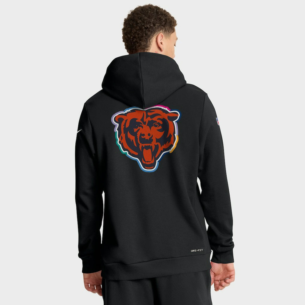 Chicago Bears Nike Tall 2025 NFL Crucial Catch Sideline Standard Issue Dri-FIT Hoodie