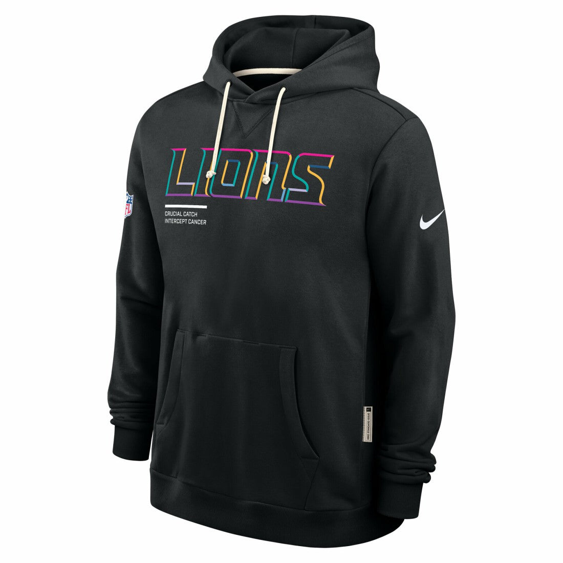 Detroit Lions Nike Tall 2025 NFL Crucial Catch Sideline Standard Issue Dri-FIT Hoodie