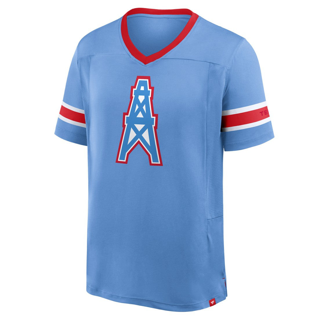 Tennessee Titans Fanatics Oilers Throwback Hometown Premium Hashmark V-Neck T-Shirt
