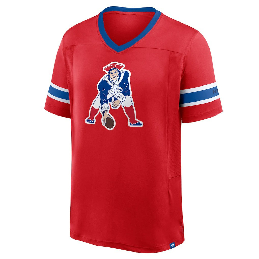 New England Patriots Fanatics Hometown Premium Hashmark V-Neck T-Shirt