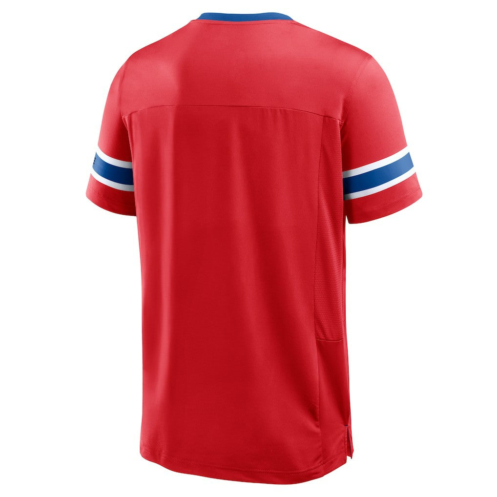 New England Patriots Fanatics Hometown Premium Hashmark V-Neck T-Shirt