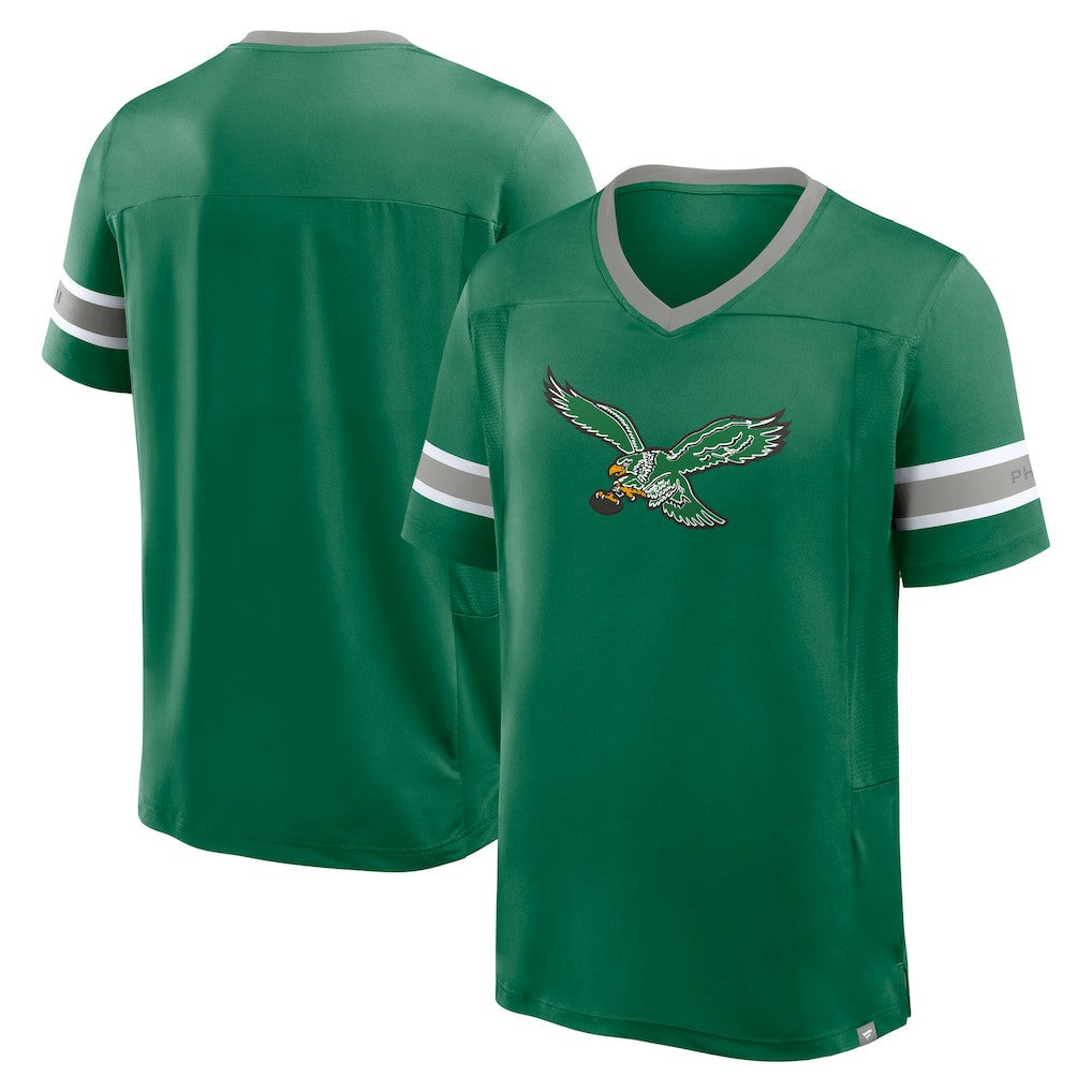 Philadelphia Eagles Fanatics Hometown Premium Hashmark V-Neck T-Shirt
